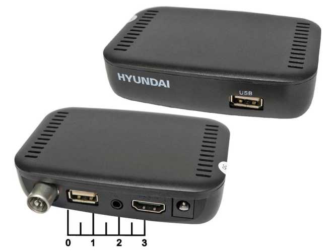 Ресивер цифровой телевизионный DVB-T2 Hyundai H-DVB460 + медиаплеер (шнур 3RCA-AUD 3.5 4 контакта)
