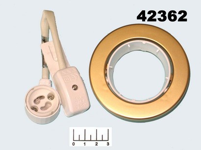 Светильник для лампы GU10 встраиваемый поворотный DU5085E Ecola (67*85) золото