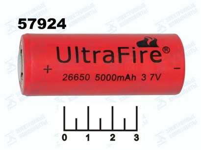 Аккумулятор 3.7V 5A 26650 Ultrafire