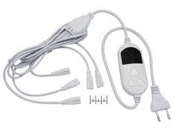 Таймер для фитосветильника на проводе 2м белый 5*C7 Эра FITO-Time Holder C7