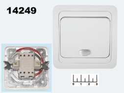 Выключатель 1-клавишный TDM (Валдай) белый с индикацией (SQ1804-0004)