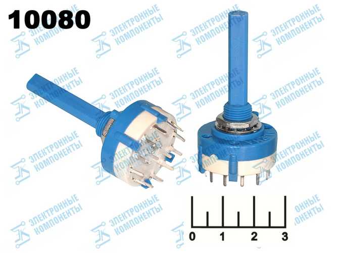 Переключатель галетный SY4-030 6 положений 2 полюса