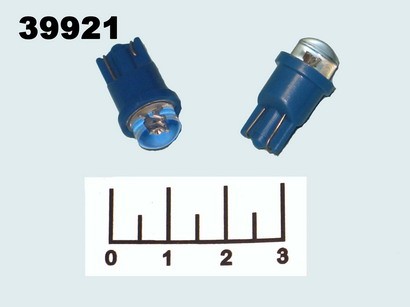 Лампа светодиодная 12V T10 синяя 8мм 140гр