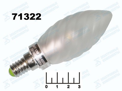 Лампа светодиодная 220V 3.5W E14 4000K белый свеча витая матовая Feron LB-77 (105*37)