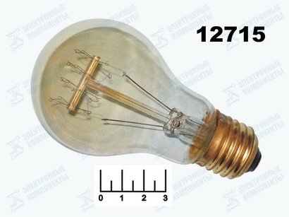 Лампа декоративная 220V 60W E27 A60 Uniel Vintage