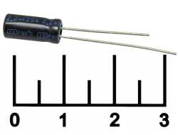 Конденсатор электролитический ECAP 2.2мкФ 25В 2.2/25V 0511 105C (TK)