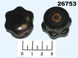 Ручка на вал 6мм черная НЛП.06 (винтовой зажим)