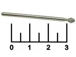 Бор-фреза двухсторонний конус 2.3мм алмазный