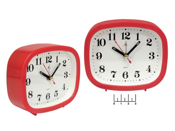 Часы-будильник кварцевые Rubin B5-002 (красные)