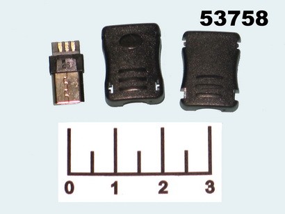РАЗЪЕМ ПИТАНИЯ MICRO USB 5PIN ШТЕКЕР НА КАБЕЛЬ В КОРПУСЕ (HW-MC-5M-021)