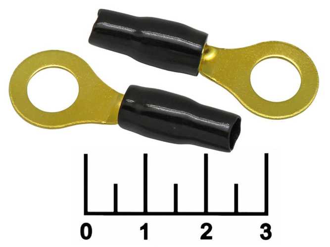 Клемма кольцевая 4/9мм gold черная 7-100