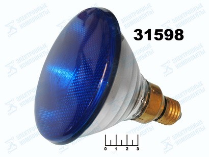 Лампа галогенная 220V 80W E27 PAR38 синяя