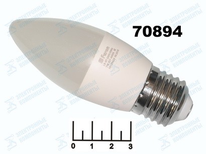 Лампа светодиодная 220V 7W E27 4000K белый свеча матовая Feron LB-97 (25759) (580lm)