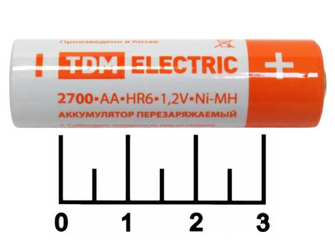 Аккумулятор AA 1.2V 2.7A TDM Ni-MH (АА)