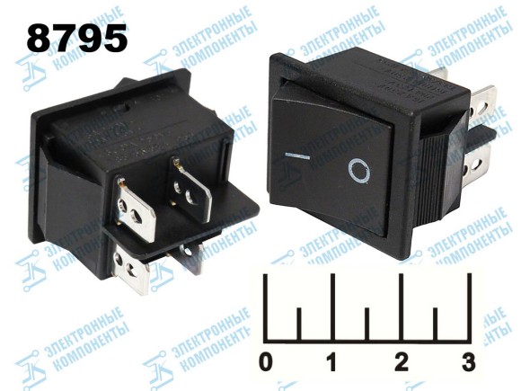 Выключатель 250/16 RS-2C черный без фиксации 4 контакта М (767) (35-0150)