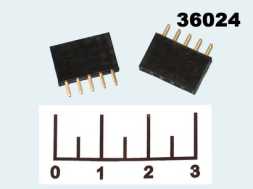 Разъем PBS-05 гнездо шаг 2.54мм черный