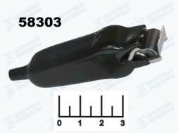 Зажим крокодил L-70 черный изолированный (8-0048)