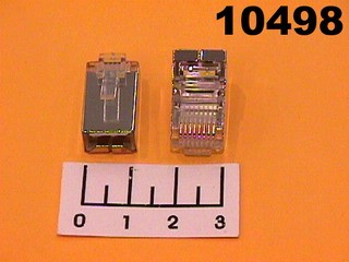 Разъем компьютерный штекер 8P8C (RJ-45) металл 6-категории линейный