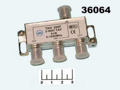 Телевизионный антенный разветвитель 2WAY 5-1000 MHz 8dB проходной ТАН-208F (Fa2-08)