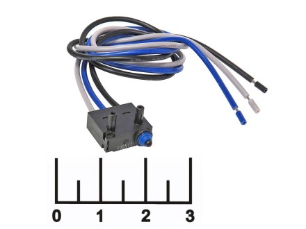 Кнопка тактовая влагозащищенная на проводе КВП303-130EА49 3 провода