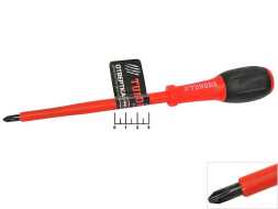 Отвертка диэлектрическая 1000V 2*150мм + PH Tundra 2679442