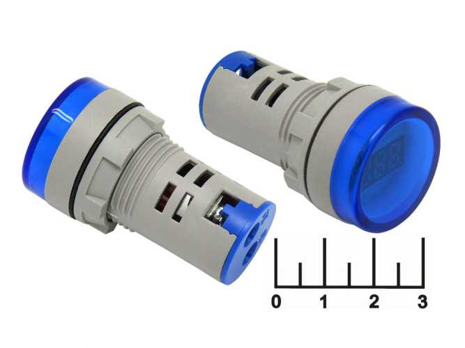 Частотомер 0-99Гц AC AD101-22HZ синий 22мм (28мм)