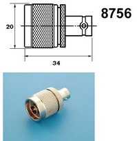 Переходник N штекер/BNC гнездо 324 (7928)