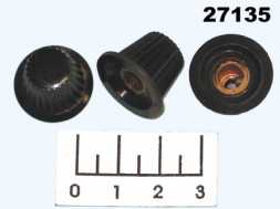 Ручка на вал 6мм черная НЛП.001