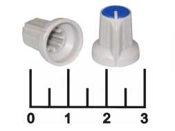 Ручка на вал 5.5мм серо-синяя RR4836