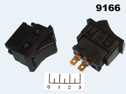 Выключатель 12/20 ASW-06-101 черный 2-х позиционный 2 контакта