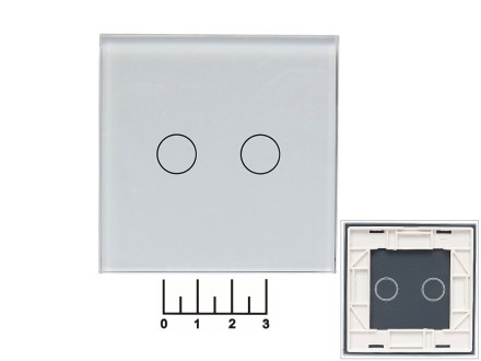Панель для двухклавишного выключателя Livolo C7-C2-11 белая