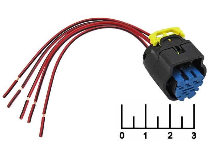 Разъем 5pin гнездо влагозащищенный на проводе 1928405159 Cargen (AX519)