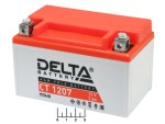 Аккумулятор 12V 7A CT1207 Delta (YTX7A-BS)