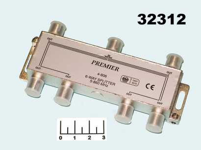 Телевизионный антенный разветвитель 6WAY 5-860 MHz Premier 4-806