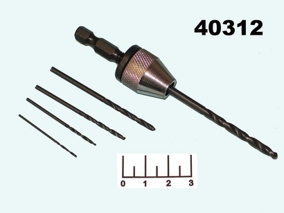 Патрон для дрели бесключевой мини 0-3мм FIT 37828