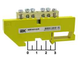 Эл шина "0" 6 контактов 6*9мм с изолятором на DIN-рейку ИЭК (10-69-6)