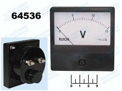 Измерительная головка вольтметр 15V 80*80мм DC М42300