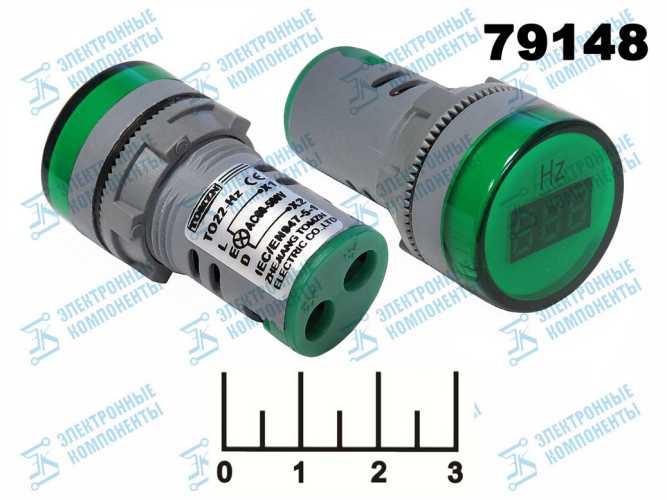 Частотомер 0-100Гц AC TO22-HZ зеленый 22мм (28мм)