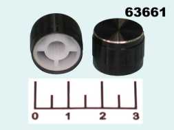 Ручка на вал 5.5мм черная 17*13HL