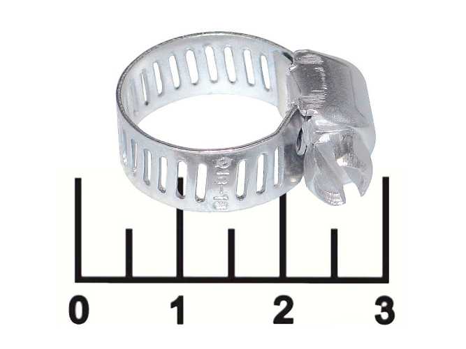 Хомут червячный 16мм металл