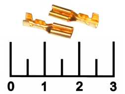 Клемма ножевая гнездо 2.8мм латунь DJ622-D2.8A (РП-М)