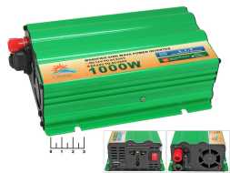 Инвертор 24/220V 1000W + USB Солнце