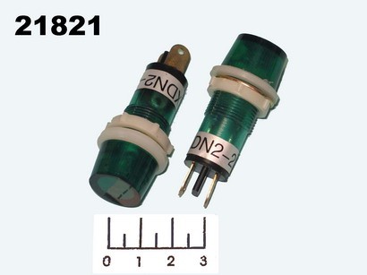 Лампа 220V в плафоне зеленая XDN2