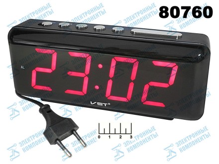 Часы цифровые VST-762-1 красные