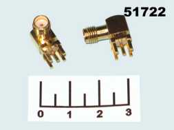 Разъем SMA гнездо на плату угол gold 844