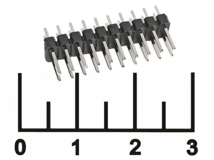 Разъем PLD-20 штекер шаг 2.54мм черный