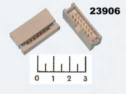 Разъем 14pin штекер на шлейф шаг 2.54мм IDM-14