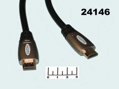 Шнур HDMI-HDMI 3м gold металл (фильтр) Dayton v1.3B