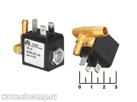 Клапан электромагнитный ~220V 1/8"-6мм 9VA 0-6bar 4P (ISO9001) 1008300