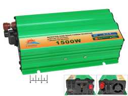 Инвертор 12/220V 1500W + USB Солнце